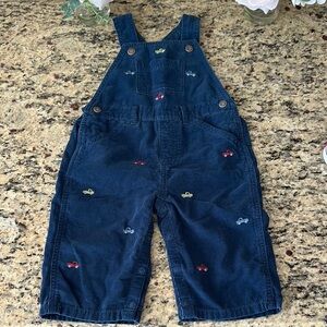 ✨ GYMBOREE Blue corduroy Overalls with Car Embroidery 6-12 months